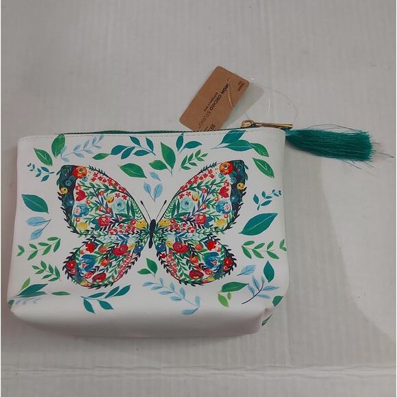 Iron Orchid Studio Butterfly Makeup Bag NEW Accessory Cosmetic Travel Vacation - Picture 2 of 5